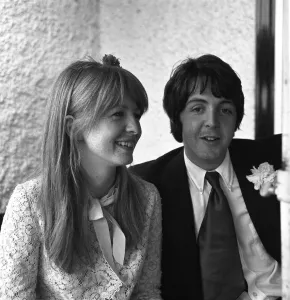 Brother Prints: Mike McCartneys Wedding. Paul McCartney and girlfriend Jane Asher
