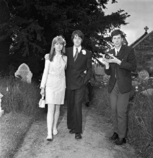 Mike McCartneys Wedding. Paul McCartney and Jane Asher leaving the church