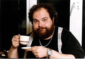 Mike McShane Comedian and Actor who starred in film Robin Hood - drinking