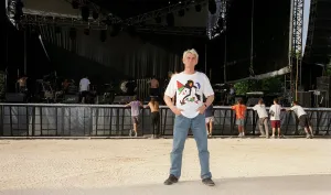 Mike Oldfield Composer Musician July 1999 in Valencia Spain for open air concert