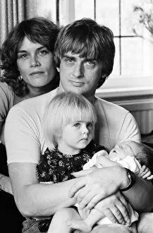 Images Dated 22nd September 1981: Mike Oldfield, musician and composer, pictured at home with family, eldest daughter Molly