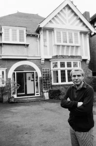 Presenters Prints: Mike Prince, ATV Midlands Presenter pictured at his edwardian home which is for sale in