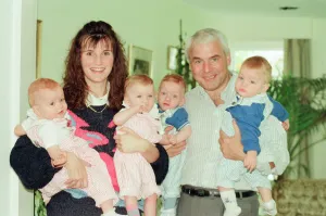 Mike Prince, ATV Midlands Presenter pictured at home with family, wife Regina