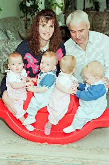 Mike Prince, ATV Midlands Presenter pictured at home with family, wife Regina