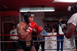 Images Dated 3rd February 1989: Mike Tyson Feb 1989 in training for the fight against British boxer Frank Bruno