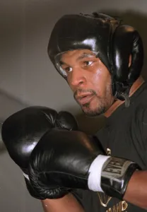 Mike Tyson in training for his World Title fight with Frank Bruno in Las Vegas