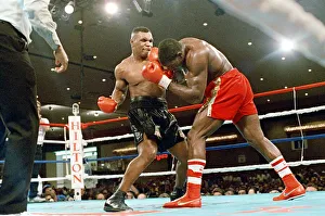 01098 Prints: Mike Tyson vs. Frank Bruno for the WBA, WBC, IBF and lineal heavyweight championships
