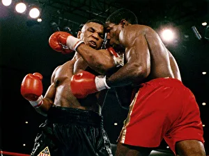 01100 Prints: Mike Tyson vs. Frank Bruno for the WBA, WBC, IBF and lineal heavyweight championships