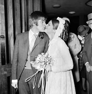 Mike Yarwood, 27, the impressionist and comedian married Sandra Burville aged 23