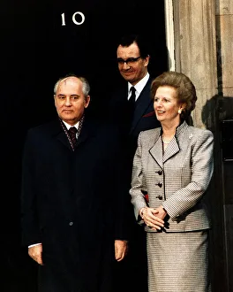 Mikhail Gorbachev President of the Soviet Union with British Prime Minister Margaret