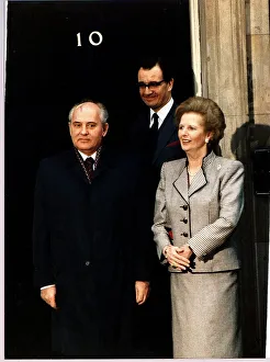 Soviet Prints: Mikhail Gorbachev President of the Soviet Union with British Prime Minister Margaret