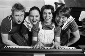 Rehearsals Prints: Mikron members pictured during rehearsals at Marsden Mechanics Institute (from left)
