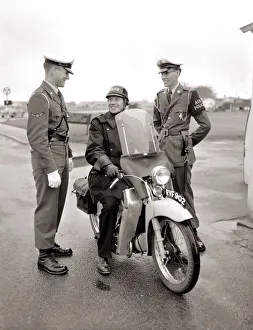 US Military policemen with their UK conterpart at a USAF in North Yorkshire May