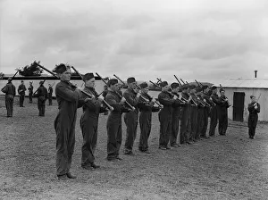 Artillery Prints: Militiamen in training 27th July 1939 Militiamen seen here at Oswestry camp