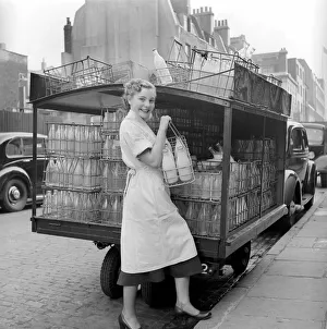Milk Woman cum Ballerina. Barbara Ferris who by day delivers the milk and the eggs