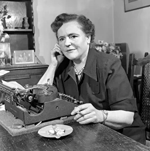Typewriter Prints: Millie Hudson who lives at Hampstead has offered herself as a husband sitter
