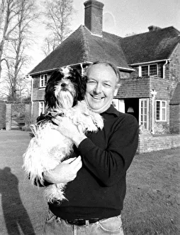 Airlines Prints: Millionaire airline owner Freddie Laker at his luxury farmhouse at Chailey