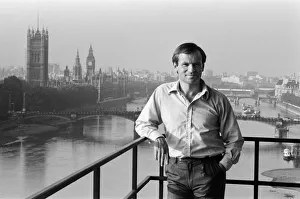 01364 Prints: Millionaire author Jeffrey Archer pictured in his penthouse Embankment flat overlooking