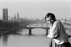 01364 Prints: Millionaire author Jeffrey Archer pictured in his penthouse Embankment flat overlooking
