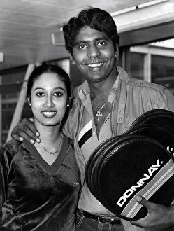 00353 Collection: Millionaire Indian Tennis star Vijay Amritraj, leaving Heathrow airport today (Tues