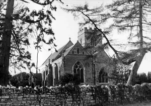Rural Prints: Milton Keynes, January 1967. The parish church Milton Keynes