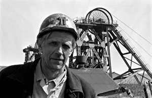 Miner at the pithead at the Darlington Colliery. PM 81-03527-003