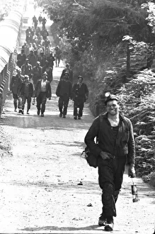 Men Only Prints: Miners of the Bullclliffe Colliery near Wakefield seen here coming off shift