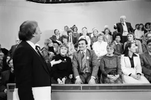Miners leader Arthur Scargill faced questions from an audience selected by a leading