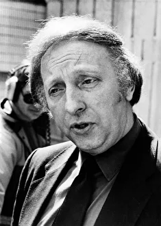 Miners leader Arthur Scargill pictured in jovial mood outside Manchester High Court