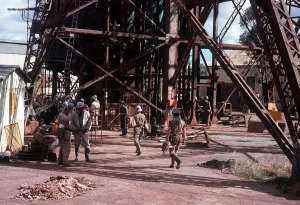 Core78 Prints: Miners start shift at main shaft at Kalgoorie mine Golden Mile Kalgoorlie West Africa