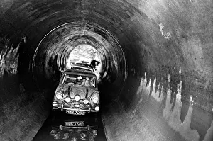 Film Industry Prints: Minis in Coventry sewers during the filming of The Italian Job'film