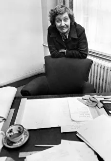 Minister of Education, Shirley Williams in her office at Curzon Street, W. 1