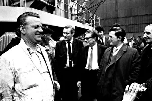 The Minister of Technology Mr. Anthony Wedgewood Benn visiting Palmers Shipyard