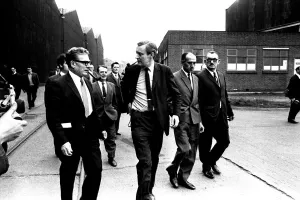 The Minister of Technology Mr. Anthony Wedgewood Benn visiting Palmers Shipyard