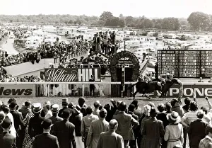 Minstrel and jockey Lester Piggott winning The Derby from Hot Grove for his record