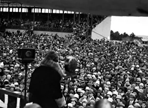 Aviator Prints: Miss Amy Johnson acknowledging the enthusiastic welcome given to her at the Geelong