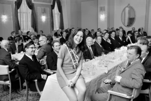 Miss Canada, 21 year old Jacquie Perrin attended