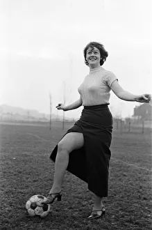 One Woman Only Prints: Miss Christine Cooper, 23, secretary of Westham Rangers, Weymouth