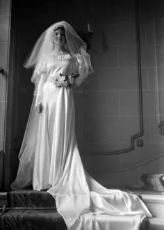 Long Prints: Miss Daphne Lewin Watson, photographed at the Ritz before her marriage to Lt Com the Hon