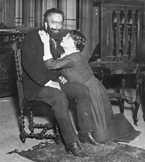 Fear Prints: Miss Darragh and Desmond Brannigan seen here in rehearsal for the new stage play