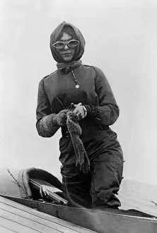 00135 Prints: Miss Hariet Quimbey who was the first woman in the UK to get a pilots licence