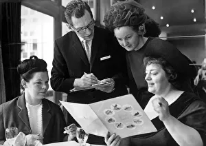 Miss Hattie Jacques with two sales promotion officers of the Egg Marketing Board
