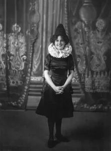 Clown Prints: Miss Kathleen Severn seen here perform in the The Village concert by the Grotesques