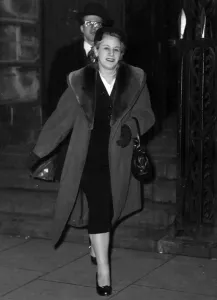 Judges Prints: Miss Rose Heilbron Q. C. seen here leaving Stafford Assizes after her first case as