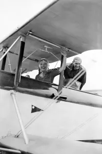 Miss Southwick at a gathering of pilots from 16 countries gather at Heston Aerodrome Ist