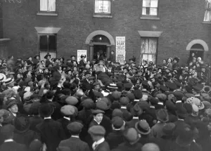 00174 Prints: Miss Sylvia Pankhurst being re arrested after recovering from her hunger strike