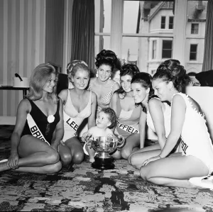 Miss UK and baby of the year 1967. Jennifer Lewis and other contestants