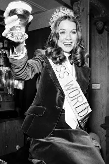 Miss United Kingdom Helen Morgan winner of the Miss World Title 1974 at the Britannia