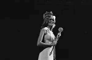 Miss World 1980. Miss Germany Gabriella Brum is crowned Miss World 13th November 1980