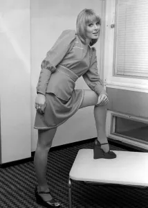 00387 Prints: Miss World, Belinda Green during a fashion shoot for the Evening Chronicle on a visit to